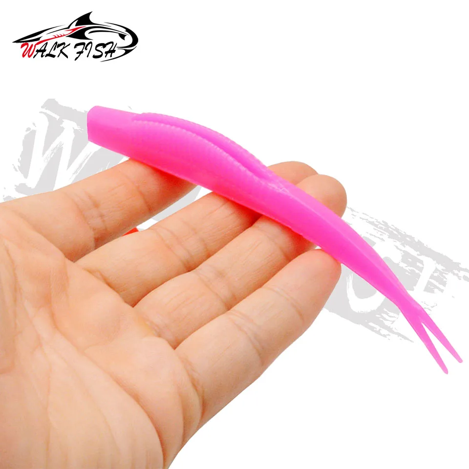 WALK FISH-señuelo de pesca de gusano Wobbler, 5 piezas, 12cm, 7g, Swimbaits, aparejos de pesca, cebos blandos, lubina, carpa, cebo de goma Artificial - imagen 3