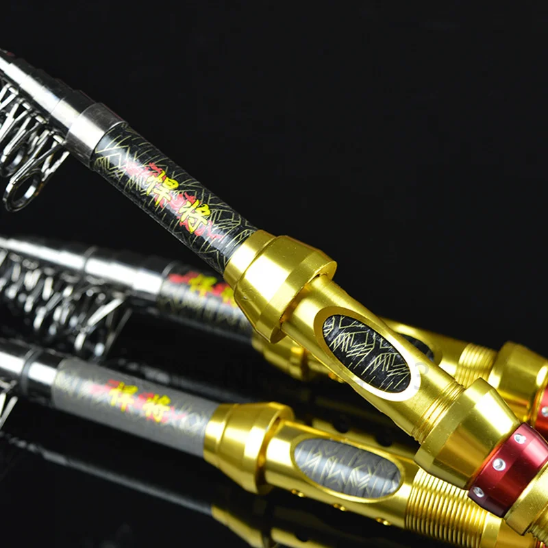 Equipo de caña de pescar giratoria, herramientas, caña de pescar giratoria, portátil, ligero, secciones cortas, accesorios de fibra de carbono - imagen 3