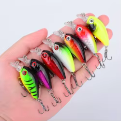 7PC Mini Crankbait señuelo de pesca cebo duro Artificial Minnow Swimbait trucha lubina pesca de carpa