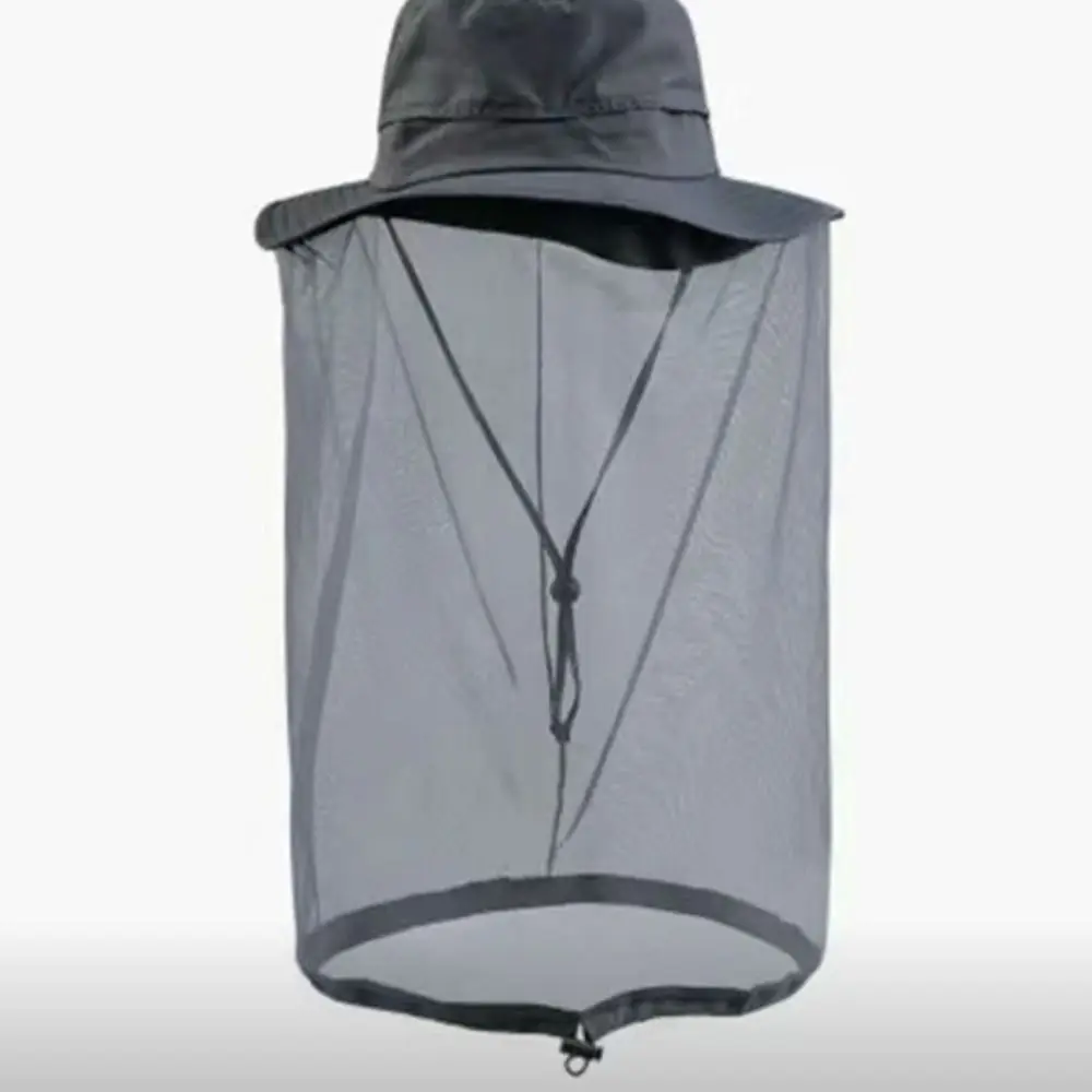 Sombrero para el sol de pesca antimosquitos, protección UV, multifuncional, antimosquitos, insecto, sombrero de cubo, máscara de malla Permeable a prueba de mosquitos - imagen 4
