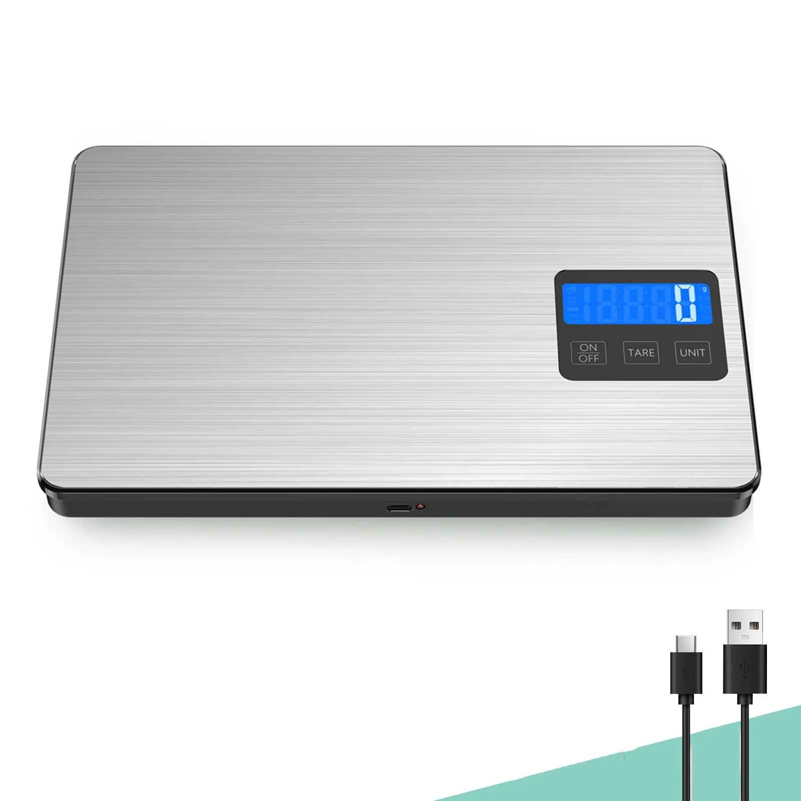 Báscula Digital de Cocina 15 kg – Recargable con Pantalla LCD