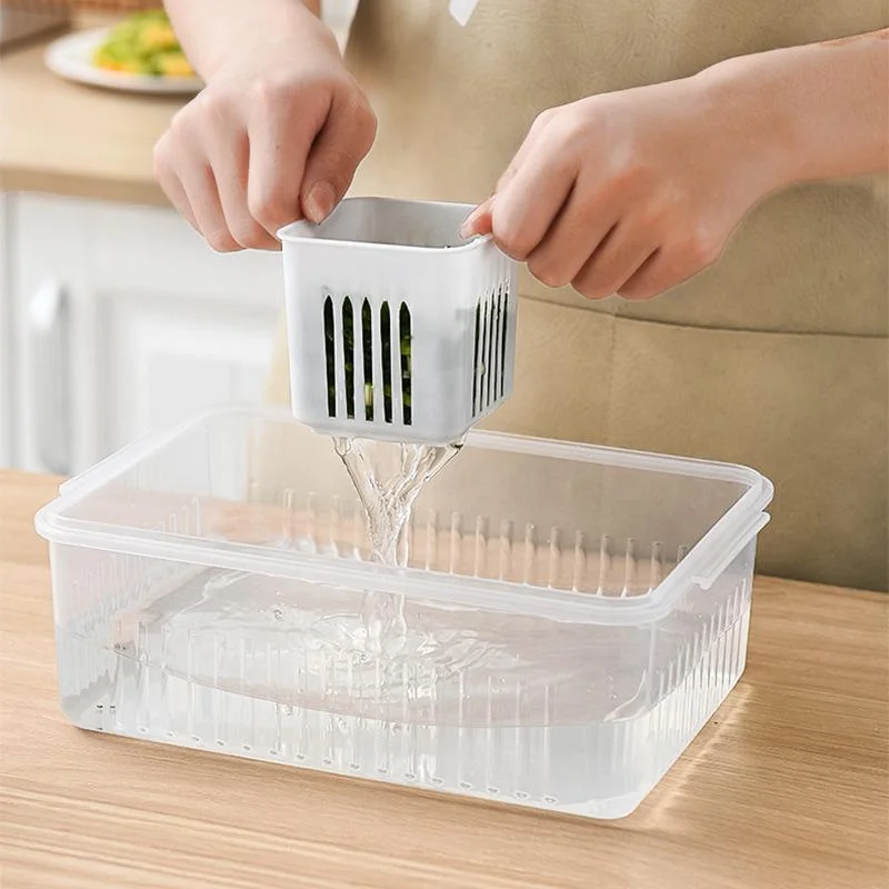 Organizador refrigerador Fruitsaver – Cajón almacenaje alimentos fresco cierre hermético - imagen 3
