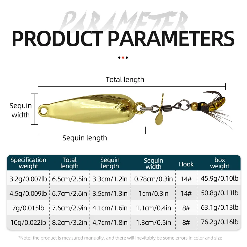5 unids/caja atado de moscas anzuelo antimosquitos señuelo de pesca Spinner lentejuelas Spinning mosca cebo biónico cuchara de Metal juego de señuelos - imagen 5
