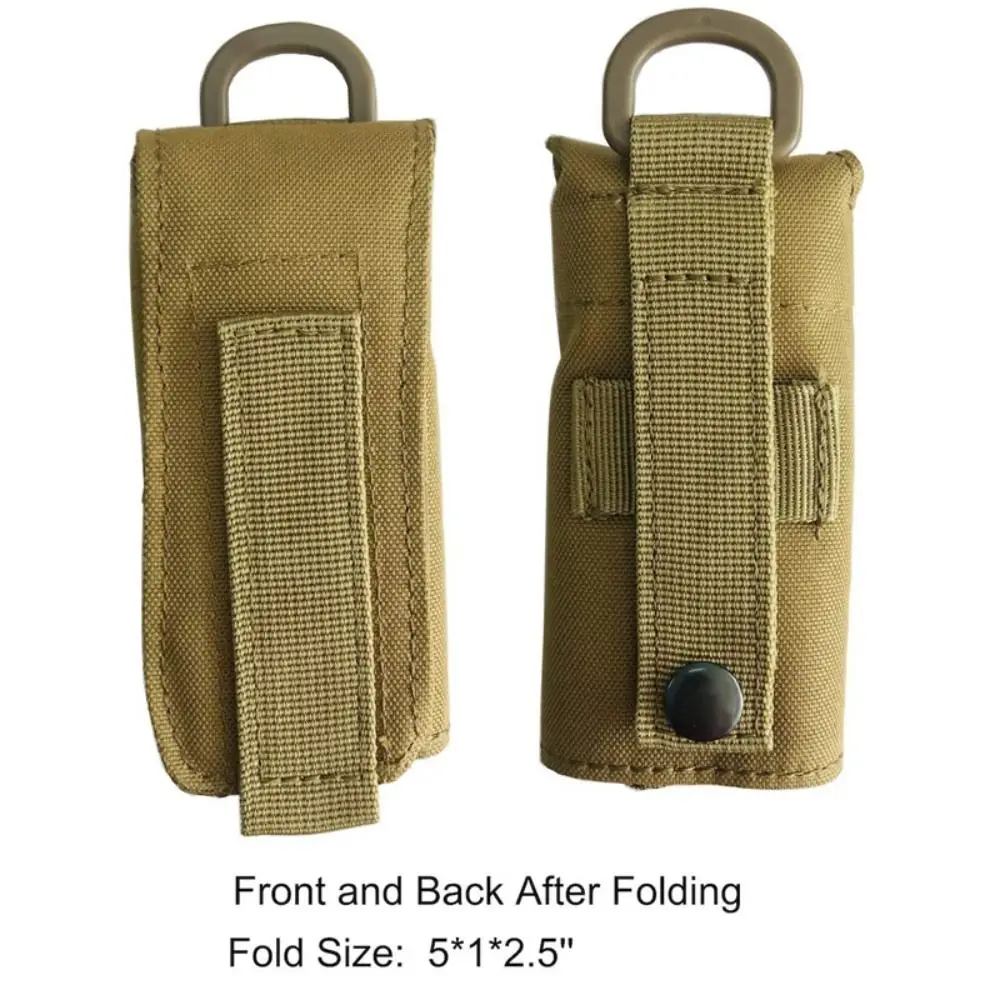 Bolsa de botella de agua para ciclismo al aire libre, bolsa de almacenamiento con soporte Molle, bolsa de malla plegable para botella de agua, bolsa de manga para mochila - imagen 5