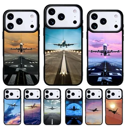 Funda para Teléfono con Diseño de Avión para iPhone 17 16 15 14 13 Pro Max, Carcasa Trasera para 12 11 Pro