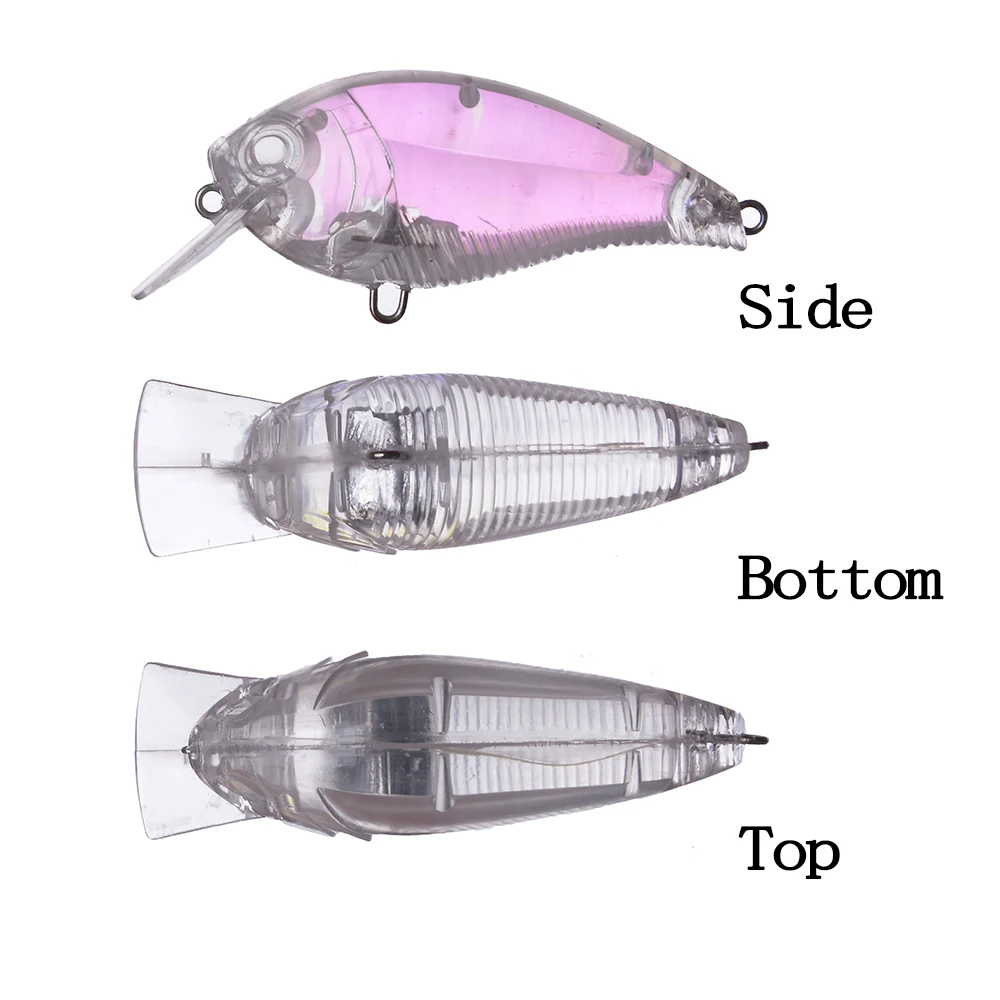 Chan'sHuang 20 piezas cebo en blanco sin pintar 70mm/12g láser silencioso Crankbait DIY Señuelos de pesca artificiales - imagen 3