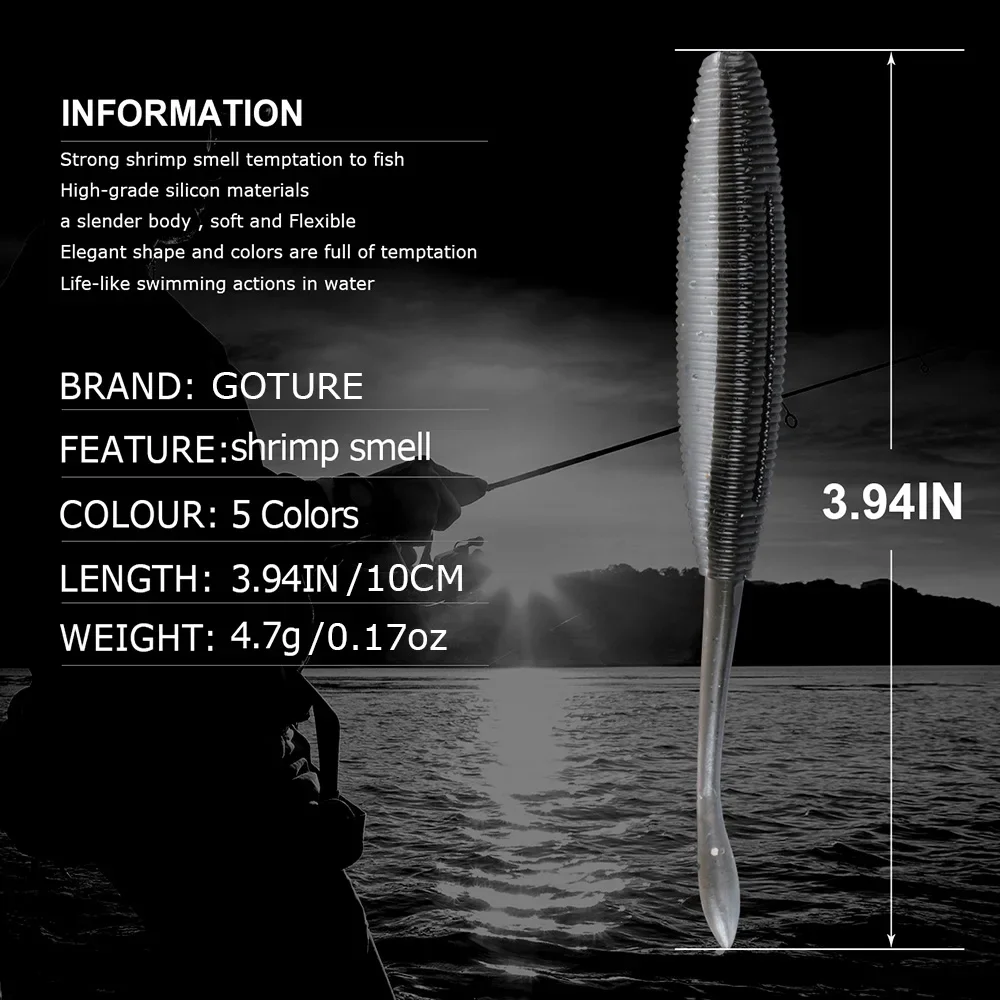 Goture Wobbler 10cm 4,7g – Cebo blando para lubina - imagen 5