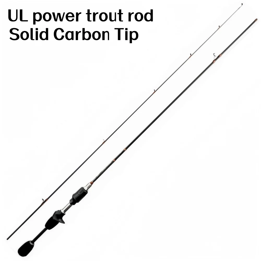 ShanJian 1,5/1,68/1,8 m UL power caña de pescar de carbono con punta sólida para trucha peso 1,5-8g acción rápida corriente de río caña de pescar para peces pequeños - imagen 2