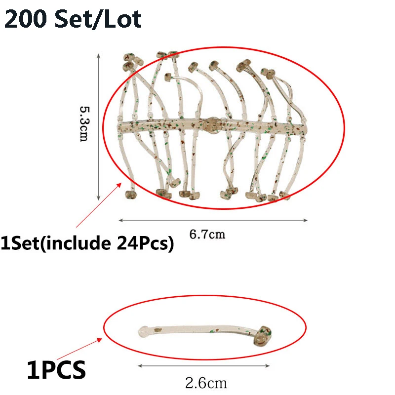 200 juegos de 4800 Uds. Accesorios de Pesca de carpa, tapones de cebo, insertos de Color claro, herramientas de aparejos de Pesca, venta al por mayor - imagen 4
