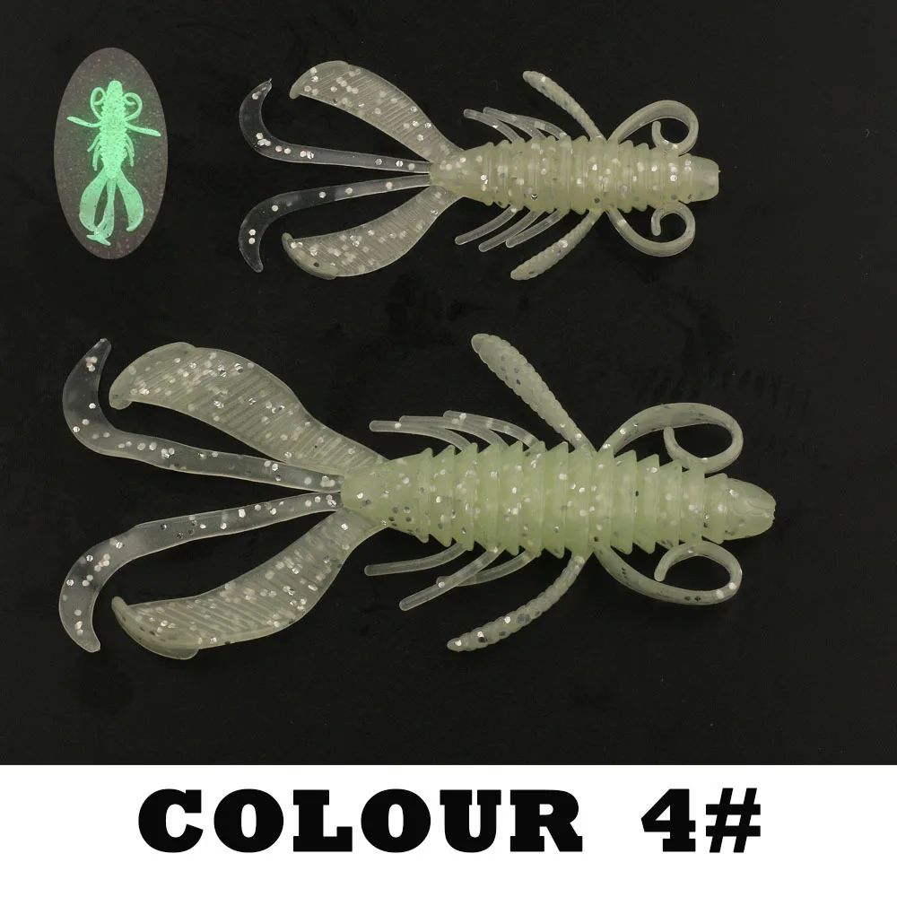 Swolfy-Señuelos blandos flotantes, 60mm/2,2g, 95mm, 6g, TPR, Señuelos de pesca, camarones, langosta, señuelo de plástico blando - imagen 2