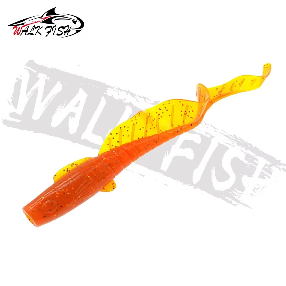 WALK FISH-Señuelos blandos de 11cm/13g, extremo de rollo grande, gusano de una sola cola, manivela Artificial biónica, Wobbler Swimbait, trucha lubina, 3 uds. - imagen 4