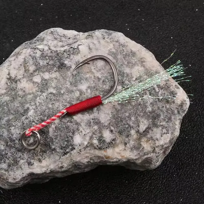 Anzuelos de asistencia con pluma para jigging lento – Acero carbono - imagen 4