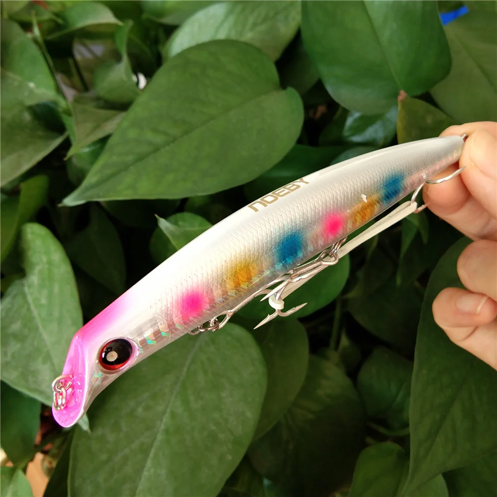 Noeby 12cm 16g flotante 0-0,9 m superficie de lápiz señuelo de pesca Topwater Stickbaits Top Walkers pesca para aparejos de lubina - imagen 5