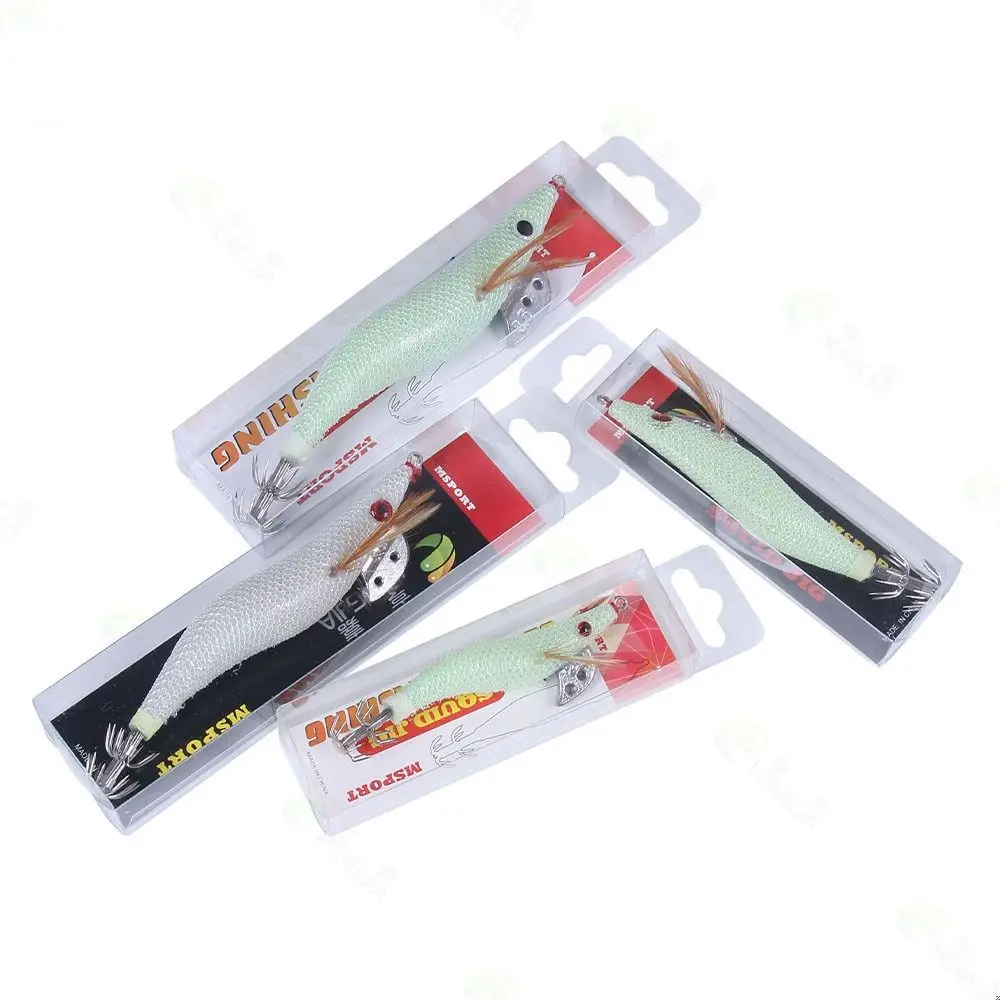 Anzuelos de calamar giratorios luminosos, cebos de calamar, señuelo de pesca de sepia brillante fuerte, 1 unidad - imagen 3