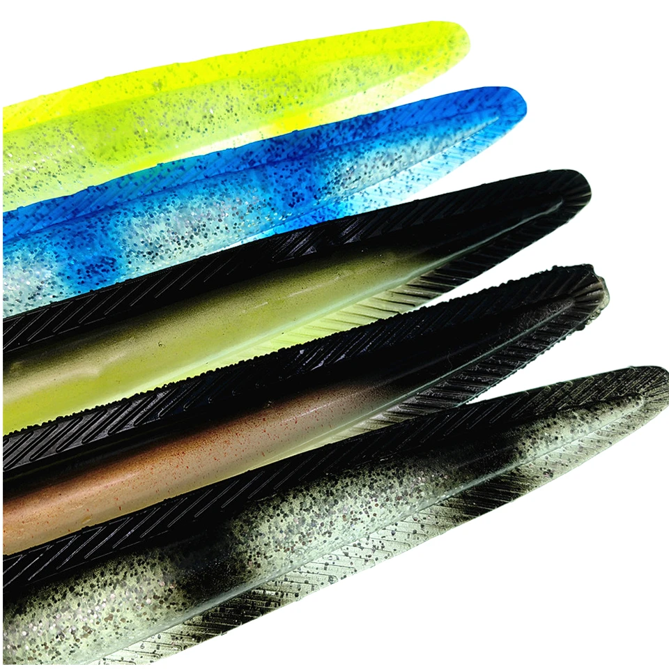 SWOLFY-señuelo de pesca de plástico suave, cebo de silicona, anguila de arena, ojos 3D, bagre, agua dulce y salada, 30cm, 58g - imagen 4