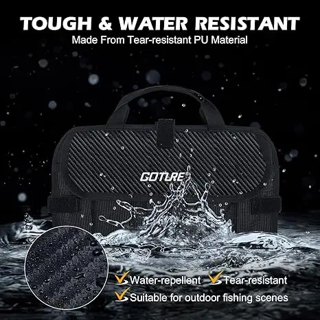 Goture-bolsa de plantilla de pesca de 33x18cm, bolsa de señuelo de pesca de plomo con recorte ligero portátil, agua dulce salada para pesca en barco y playa - imagen 4