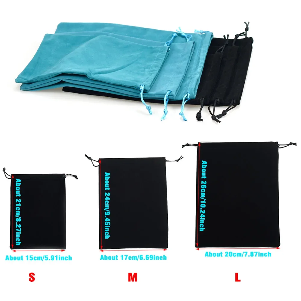 Bolsa de almacenamiento de carretes de pesca portátil azul/negro con protección de rueda con cordón accesorio de aparejos de pesca para deportes al aire libre - imagen 3
