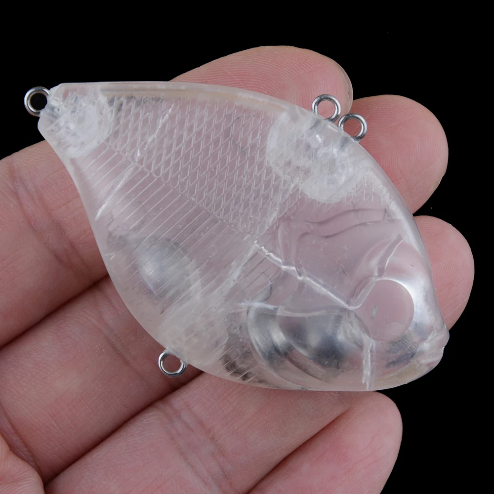 Chan'sHuang 10 Uds sonajero en blanco sin pintar VIB 6,4 cm 17,1g vibración sin labios Crankbait DIY señuelos hechos a mano - imagen 5