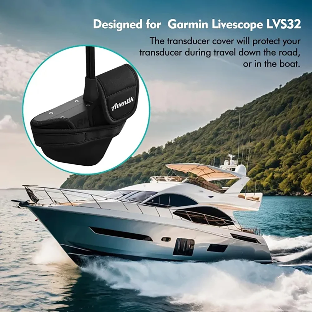 Aventik Garmin Livescope LVS32 Cubierta de transductor Diseño de cubierta completa Ideal para viajes por carretera Barco y pesca en hielo Se adapta a todas las marcas - imagen 3