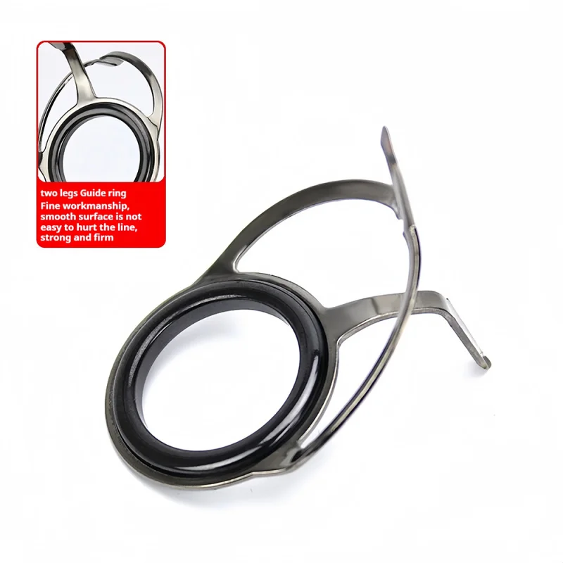 8pcs/juego Anillo de ojo para caña de pescar Acero inoxidable Cerámica Guías para cañas de baitcasting Anillo de ojo para reparación de construcción de cañas Anillo de línea de pesca - imagen 5