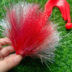 Ratón bebé Swimbait Bucktail ratón señuelo bigote aparejo Muskie Pike juego de pesca cuerpo atado a mano aparejo sólido