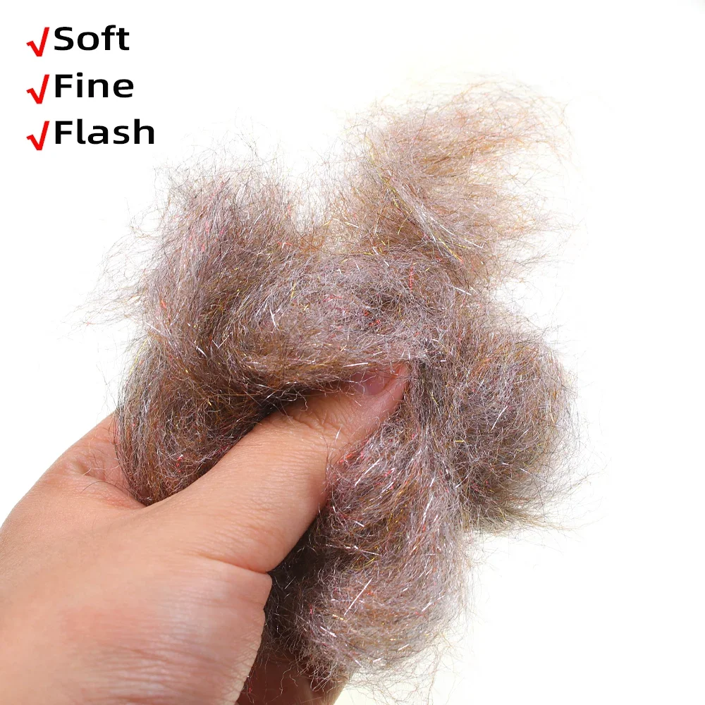 Wifreo, 2 paquetes de Material de atado de moscas de fibra sintética, Flash Ninfa, moscas de camarones, trucha, lubina, cebos de señuelo de pesca - imagen 5