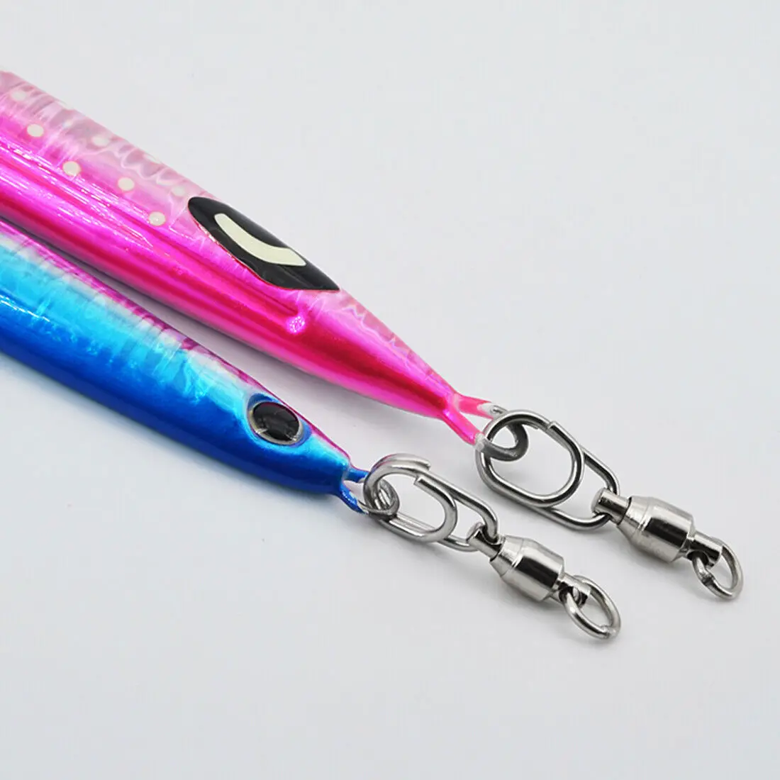 Conector giratorio de pesca de 9KM, 10 Uds., giratorios de pesca de acero inoxidable, rodamiento de bolas, Clip rápido, aparejos de pesca - imagen 4