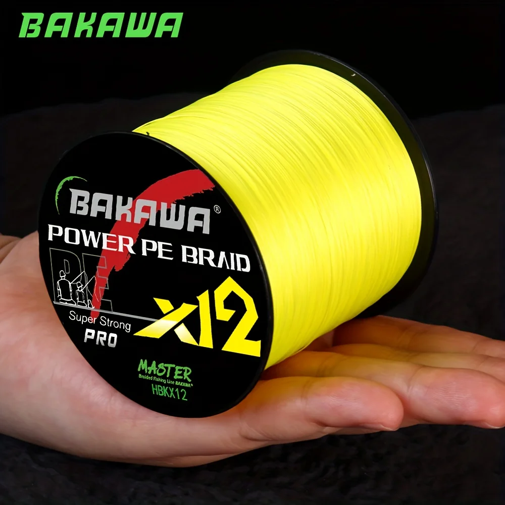Línea de pesca trenzada de 12 hebras BAKAWA, línea de PE multifilamento japonés de 500M, línea de pesca súper fuerte X12 suave y duradera, productos de pesca - imagen 4