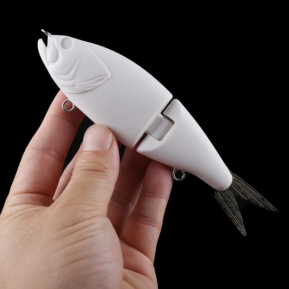 Chan'sHuang-Cebo en blanco sin pintar, 3 piezas, 15,5 cm, 36g, sonajero flotante, cola suave, cebo dorado, Swimbait, señuelo de pesca Artificial hecho a mano - imagen 5