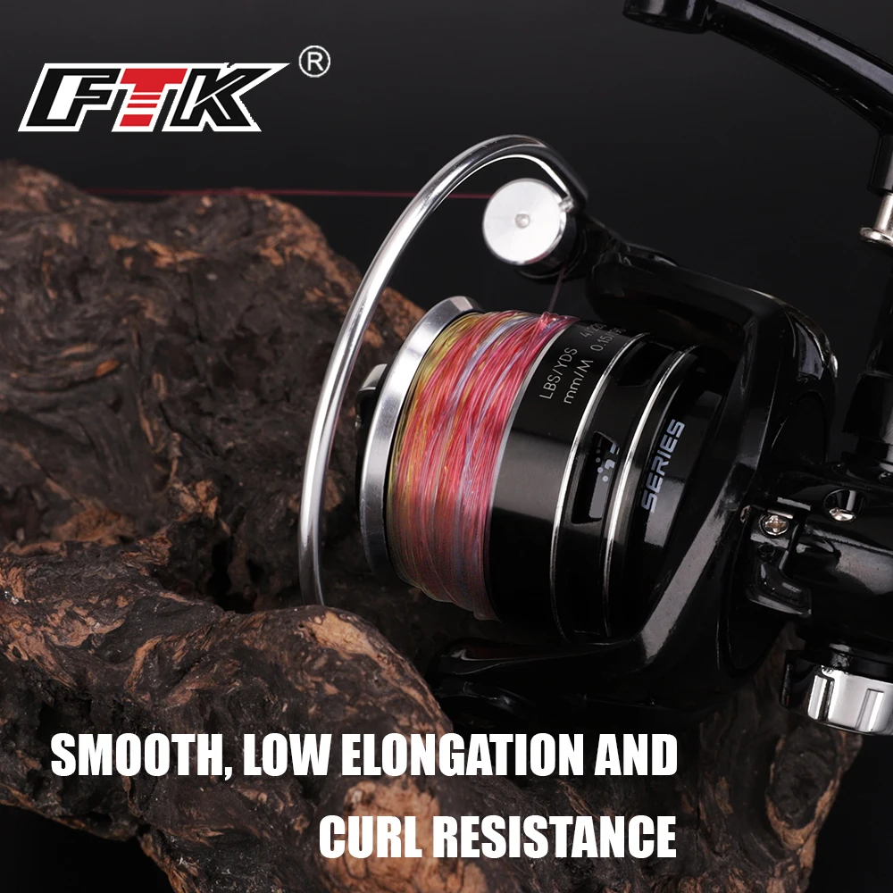 FTK-sedal de pesca de nailon de 100M, monofilamento de Japón, línea de carpa multicolor para lago y río, pesca en agua salada - imagen 4