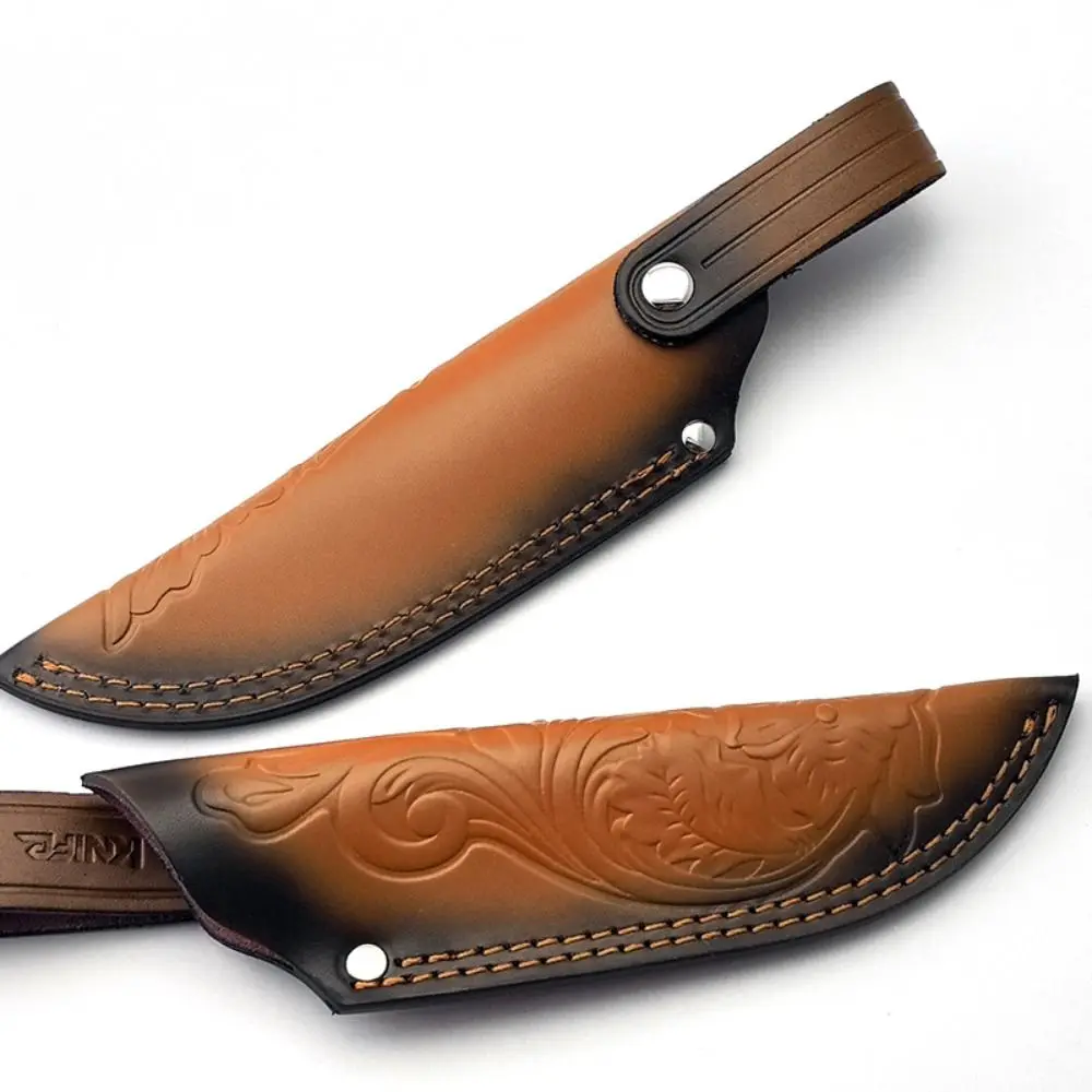 Funda de cuero para cuchillo de pesca multifuncional – Marrón 18 cm - imagen 4