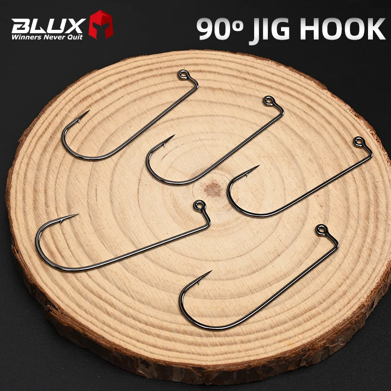 BLUX 20 piezas anzuelo de 90o 2/0 3/0 cabezales de anzuelo de ojo anillado equipo de pesca de agua dulce y salada - imagen 3