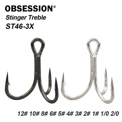 OBSESSION ST46 3X Anzuelos Triples Afilados con Púas para Agua Salada