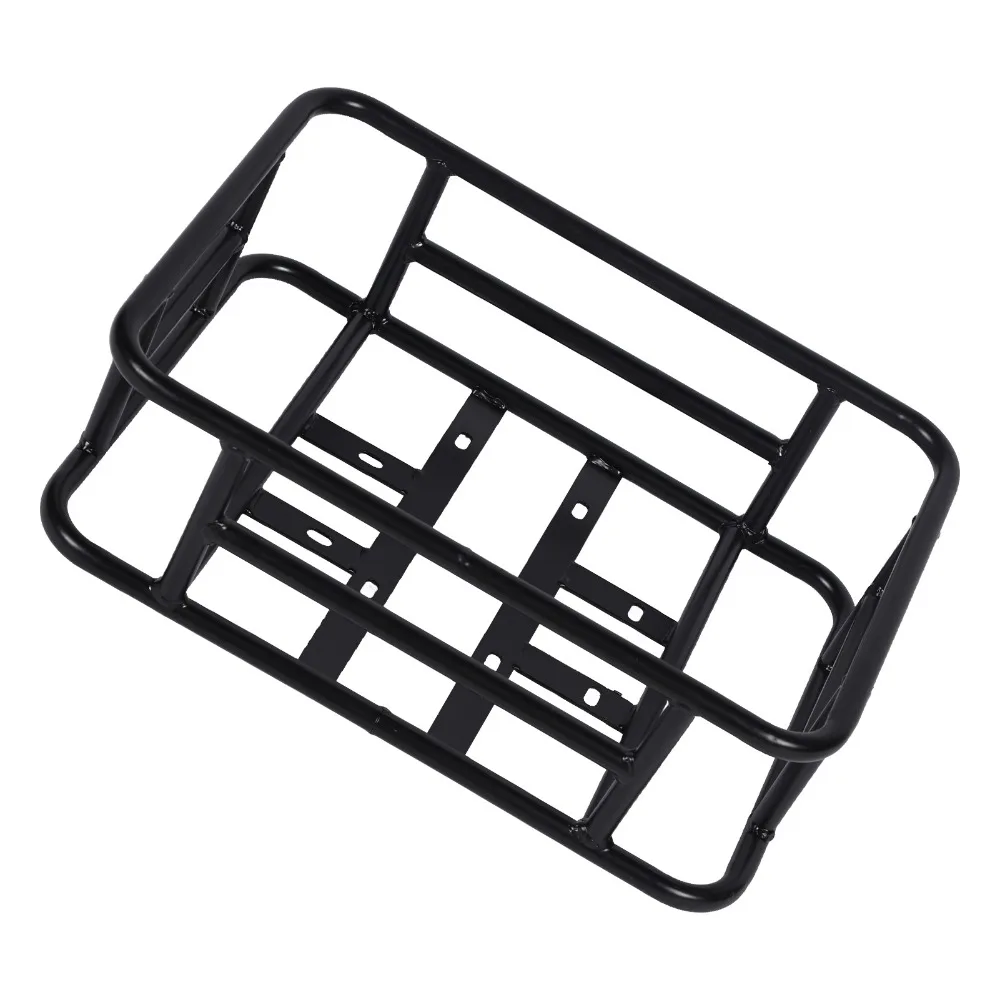 Cesta de bicicleta de hierro resistente, cesta de bicicleta resistente de gran capacidad, impermeable, fácil de instalar, cesta trasera para portador de carga - imagen 2