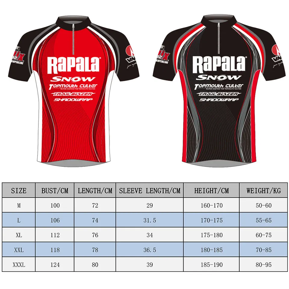 Rapala Camisa de pesca negra/roja – Secado rápido con protección UV - imagen 2