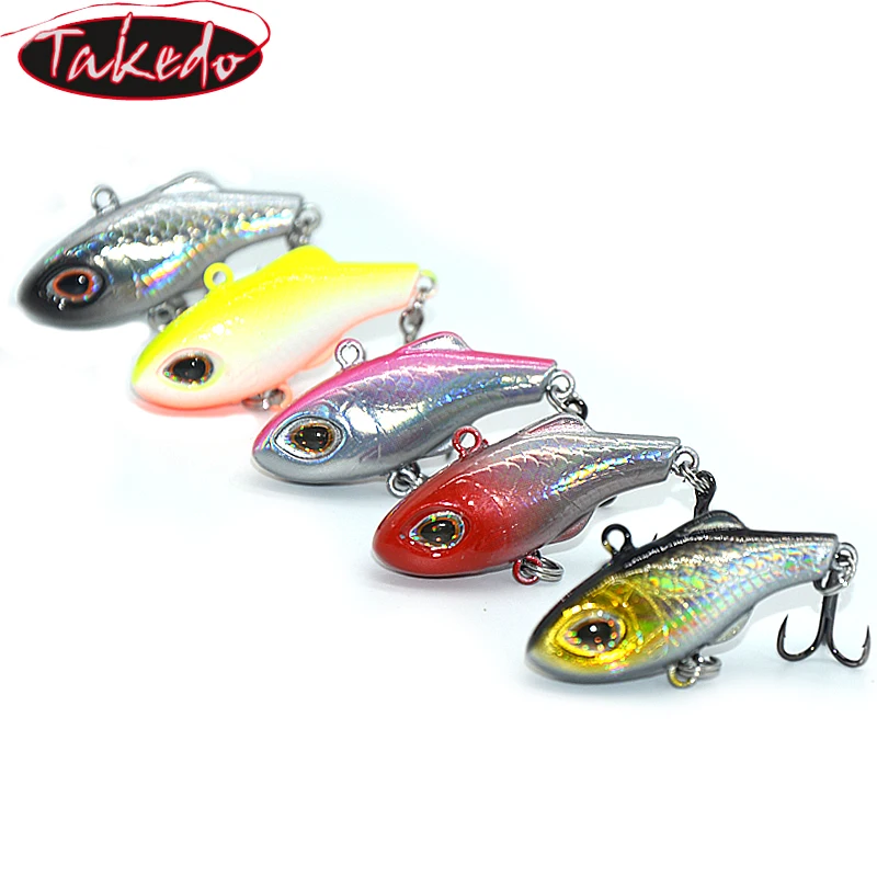 TAKEDO HG28 cebo Artificial de pesca de mar 5,2 cm 3,5g VIB Swimbait Wobbler señuelo de pesca Peche anzuelo triple para bagre señuelo de lubina - imagen 2