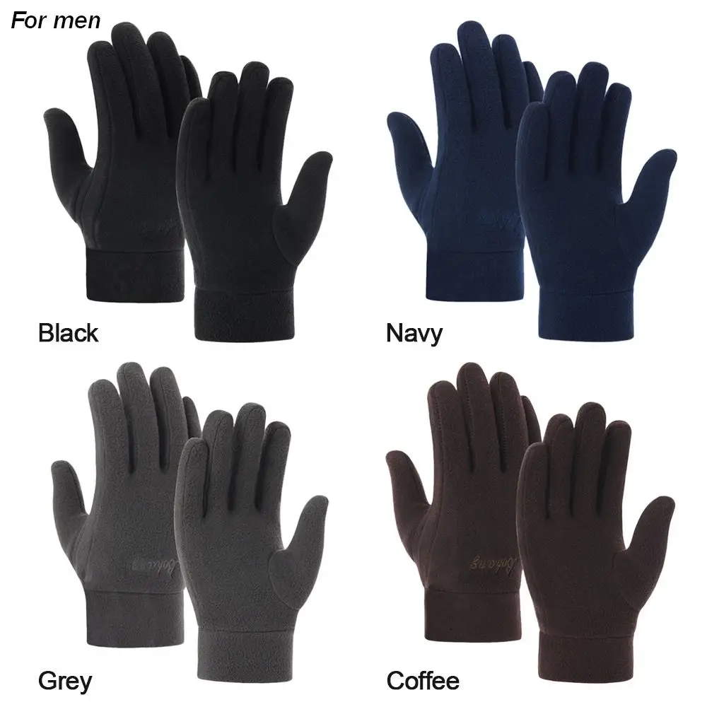 Guantes de conducción para otoño e invierno, manoplas gruesas de felpa con dedos completos para deportes al aire libre, guantes cálidos peludos para mujer - imagen 5