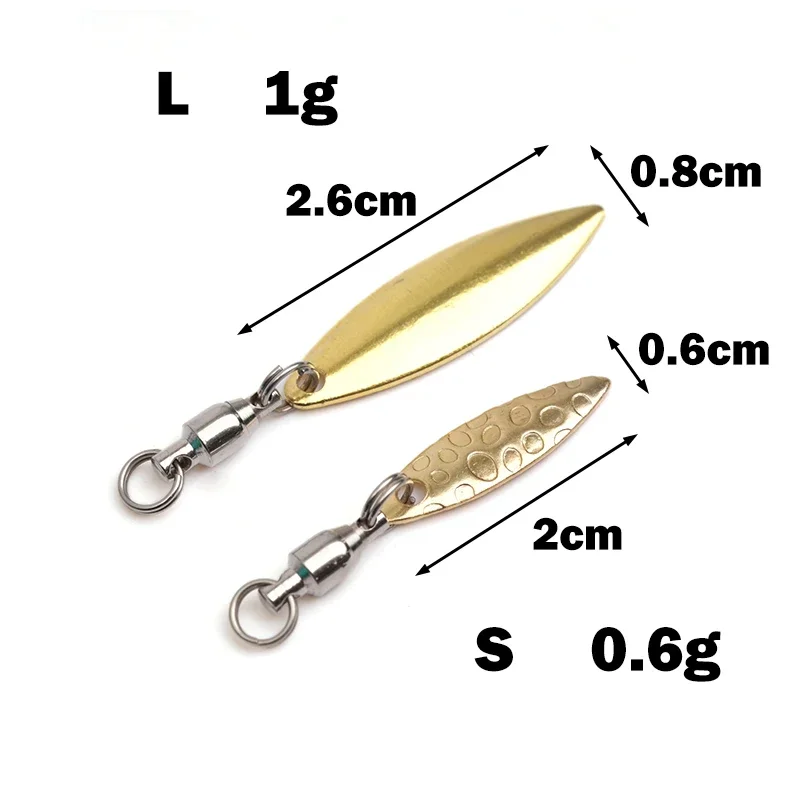 OUTKIT 6 unids/lote señuelo DIY para Spinner cuchara señuelos ranas VIB hoja de acero inoxidable reflectante cucharas ruidosas accesorios de pesca - imagen 5