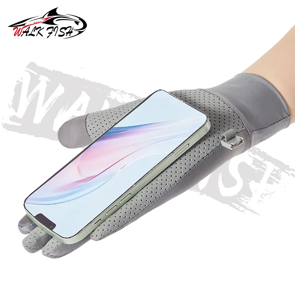 WALK FISH 1 par de guantes para deportes al aire libre, ropa de pesca, seda de hielo, impermeable, antideslizante, duradero, para ciclismo y pesca - imagen 2
