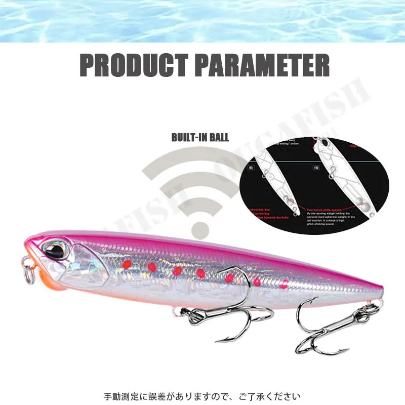 Accesorios De Pesca, lápiz flotante De 100mm y 14,3g, Wobblers De acción para perros, Minnow negro, Isca, aparejos artificiales - imagen 5