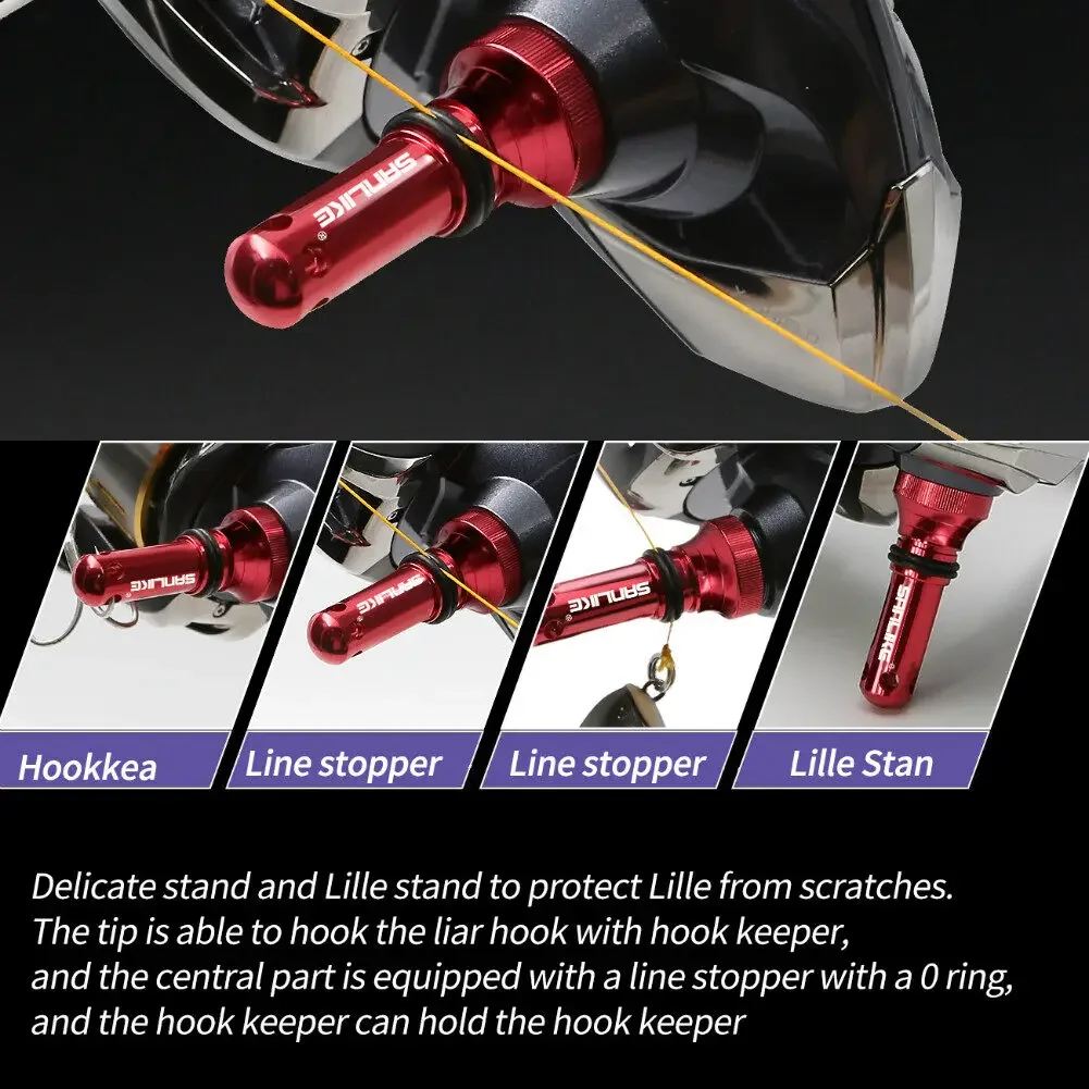 SANLIKE-mango de carrete de pesca, herramienta de aluminio ultraligera, resistente a la corrosión, para cebo Daiwa - imagen 3