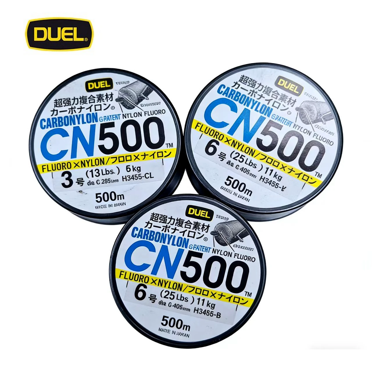 100% Japón DUEL FLUORO NYLON CN500 500m hilo de pescar 4kg 6kg 8kg 9kg 11kg hilo de pescar de nailon resistente a los rayos uv