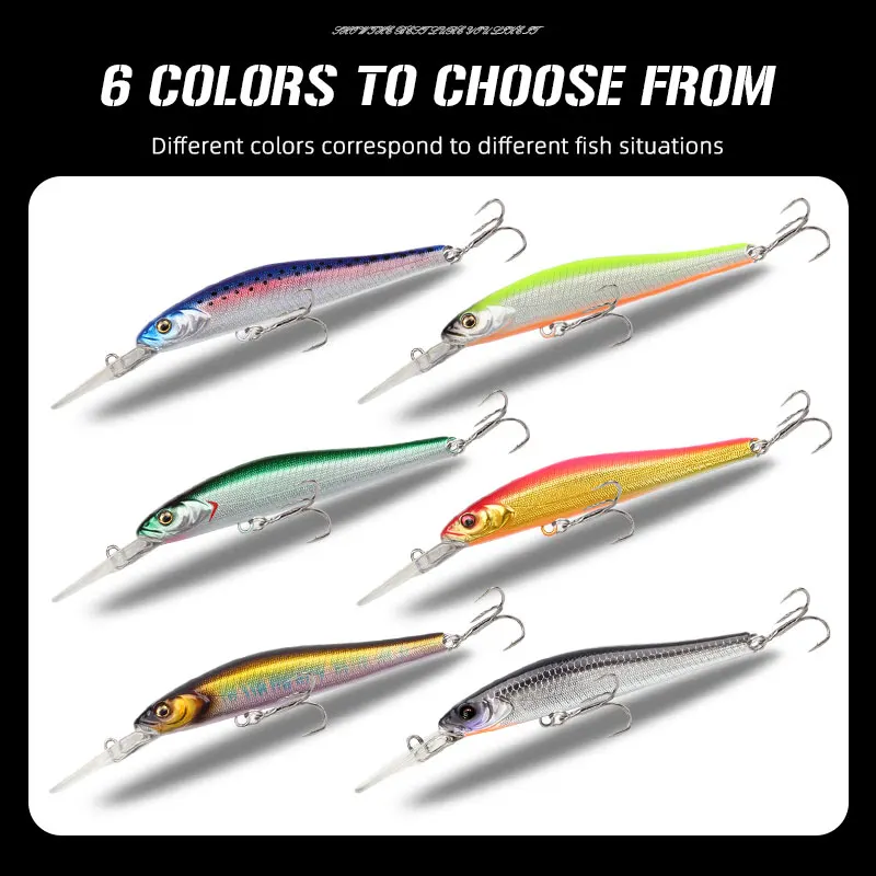 MAGIC WORKS 72mm 5,8g Minnow señuelo de pesca suministros nuevos Wobblers Jerkbait hundimiento pesca Artificial señuelos de trucha perca cebos duros - imagen 5