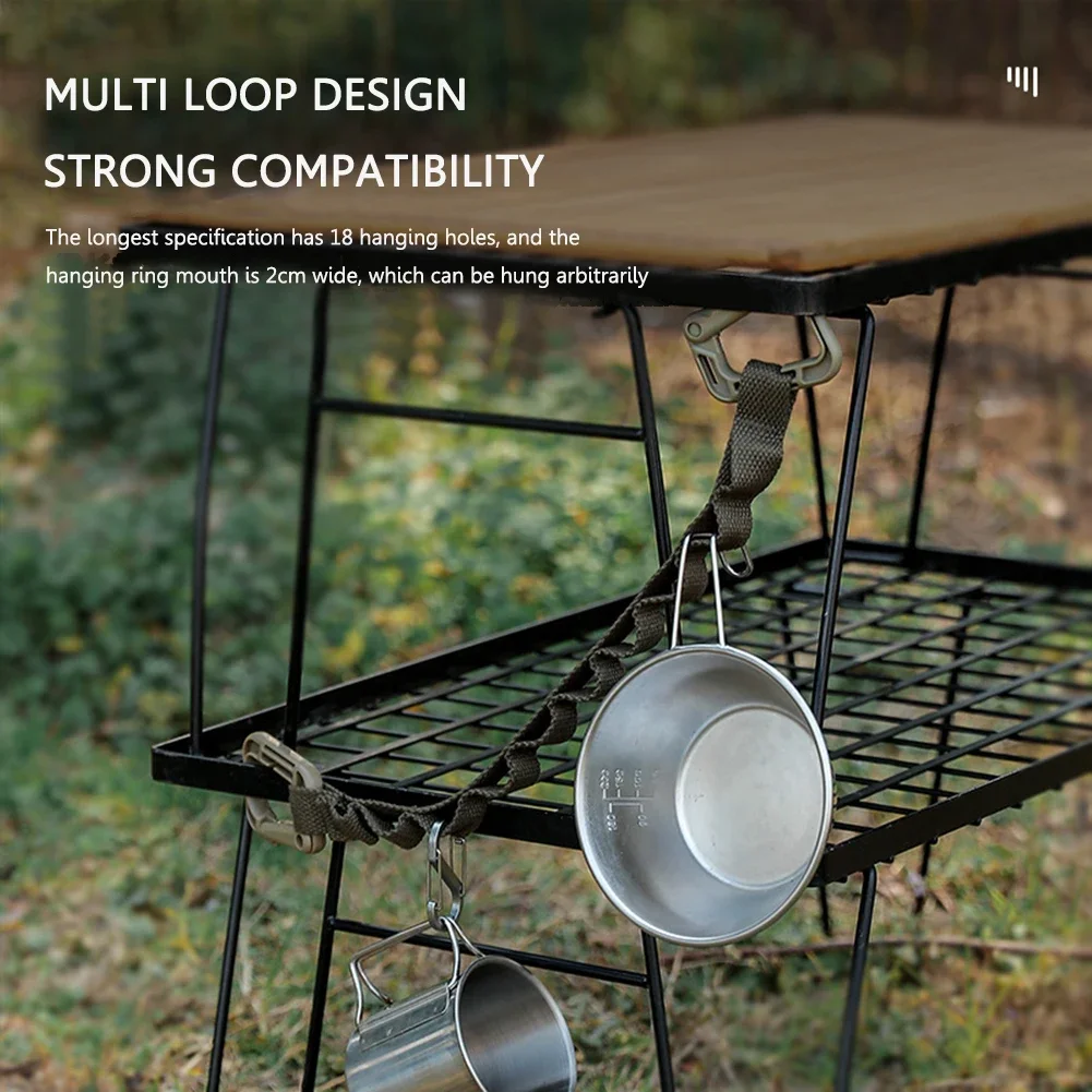 Correa de almacenamiento para acampada y jardín, tendedero, taza de tienda, lámpara colgante, hebilla de cordón para exteriores, cuerda colgante para acampar, oferta - imagen 5