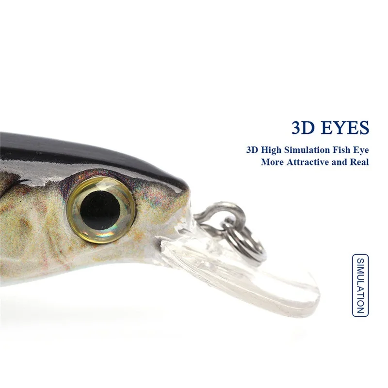 Nuevo Señuelo de pesca flotante MINNOW de 12g y 10CM, cebo Artificial duro con ojo 3D, Wobblers para Lucio, Crankbait, accesorios de pesca - imagen 4
