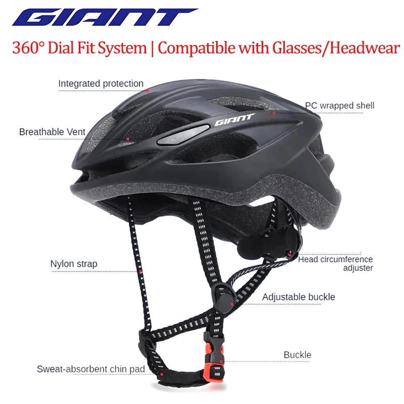 Casco de ciclismo ultraligero gigante para adultos con 18 orificios de ventilación, correa ajustable y espuma EPS, certificado CPSC/CE para bicicleta de carretera MTB - imagen 4