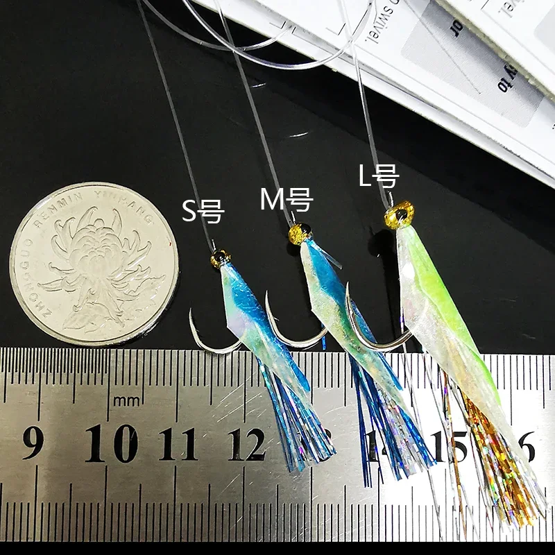 HAYABUSA-anzuelo japonés Hayabsa EX451, accesorio para pesca en barco, de cuero, con placa de hierro colgante, auxiliar en alta mar - imagen 2