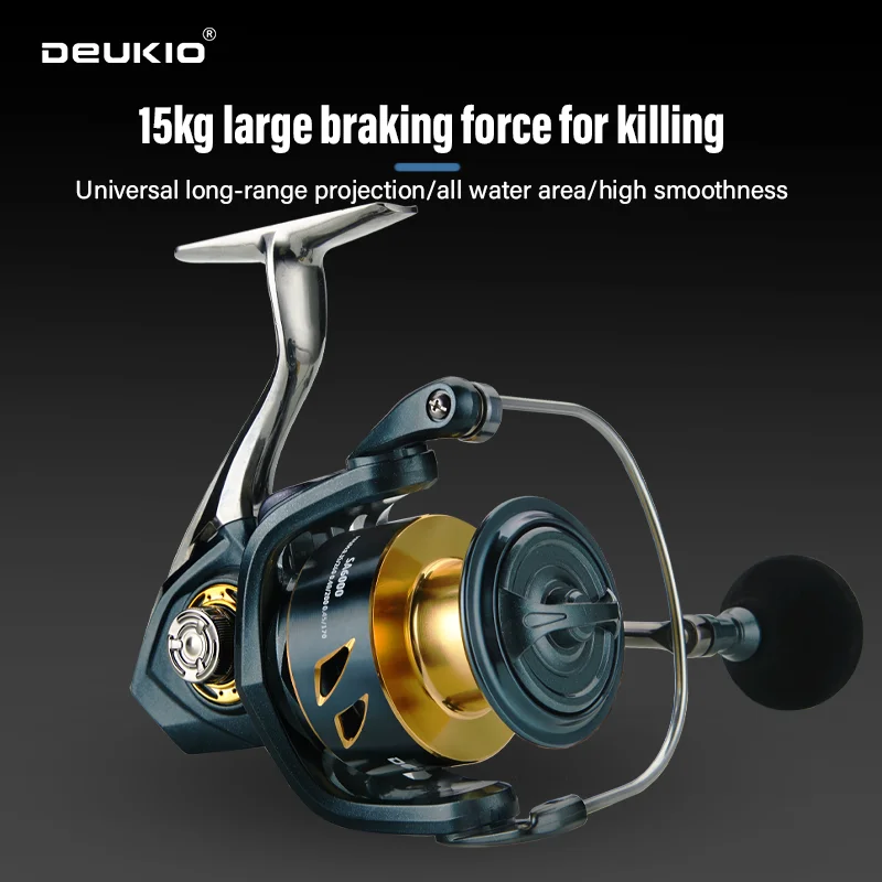 Carrete de pesca DEUKIO 2025 sin huecos – mango CNC y EVA - imagen 3