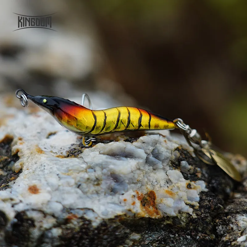 Kingdom Metal Shrimp Fishing Lure 8 5g 14g 21g 28g Sinking Jigging Bait with Spoon For Bass Pike - imagen 5