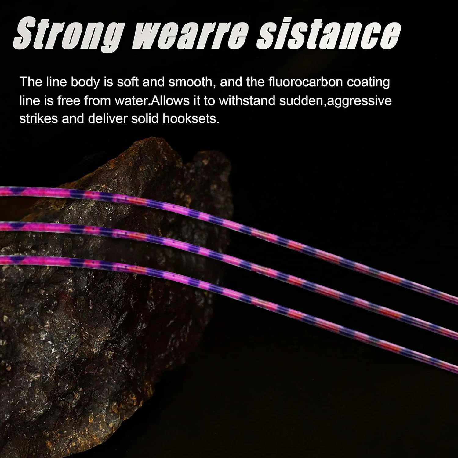 Línea de Pesca manchada Invisible, monofilamento Invisible biónico púrpura de 3-36LB, línea recubierta de fluorocarbono moteado de nailon, Pesca de 3000M - imagen 5